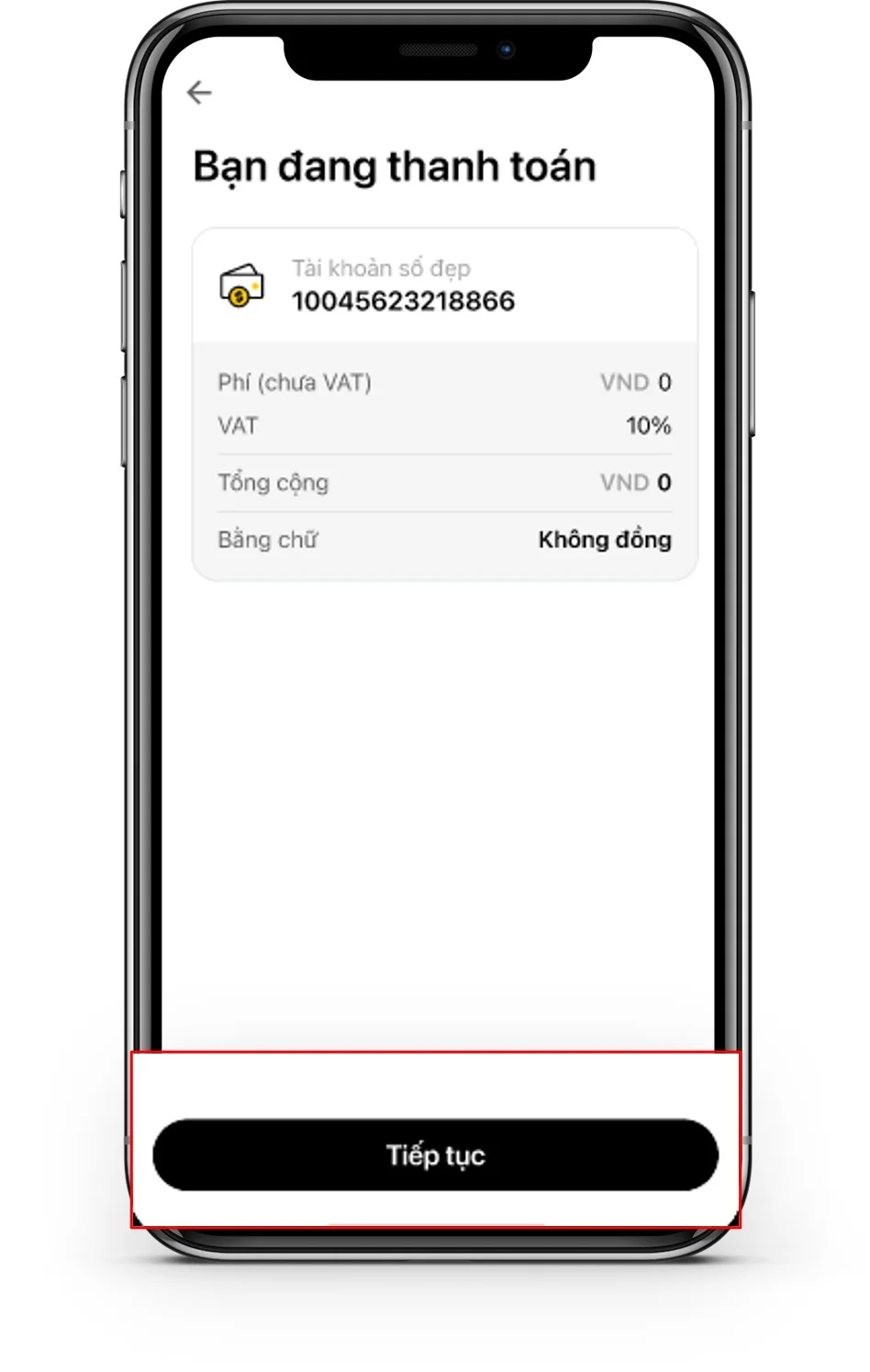 Xác nhận tài khoản số đẹp