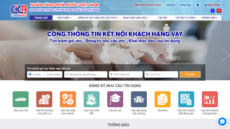 Trang chủ Trung tâm thông tin tín dụng Quốc gia Việt Nam