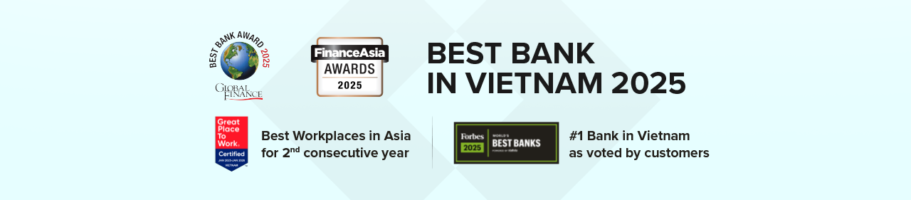 Giải thưởng nổi bật của Techcombank